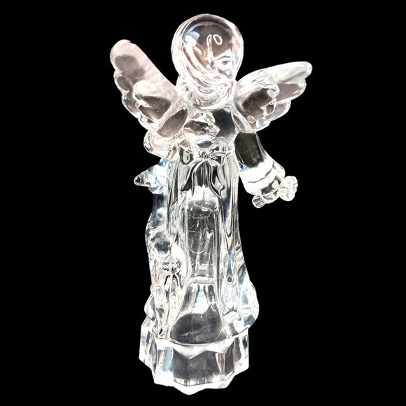 Mikasa Lead Crystal Angel Figurine “Angelic Harmony” Germany 7" - Picture 8 of 13